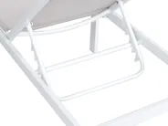 Sun Lounger with Cushion VERDELLO Reclining Metal Beige_1078563