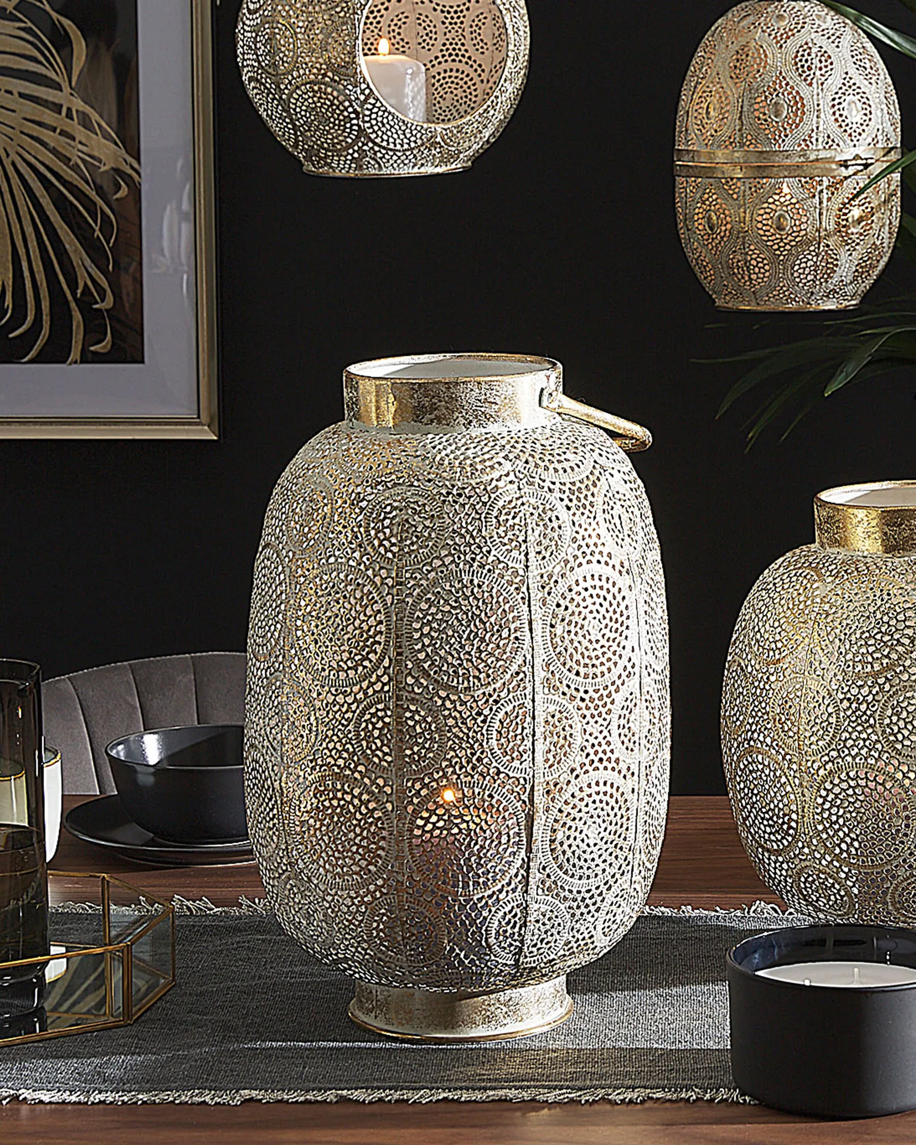 Lantern LANTAU 40 cm Metal Gold_787647