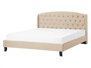 Säng med lamellram BORDEAUX 140 x 200 cm Beige_712153