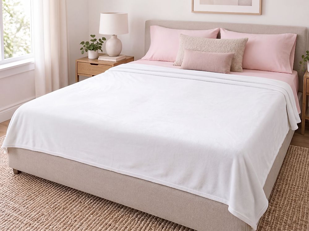 Duvet Cover RHEA 120 x 180 cm Polyester White