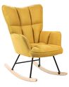 Rocking Chair OULU Fabric Yellow