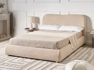 Ottoman Bed BLAGNAC Boucle Beige 140 x 200 cm (EU Double)_1009274