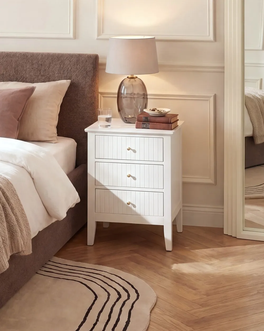 3 Drawer Bedside Table ASSISI White_1135109