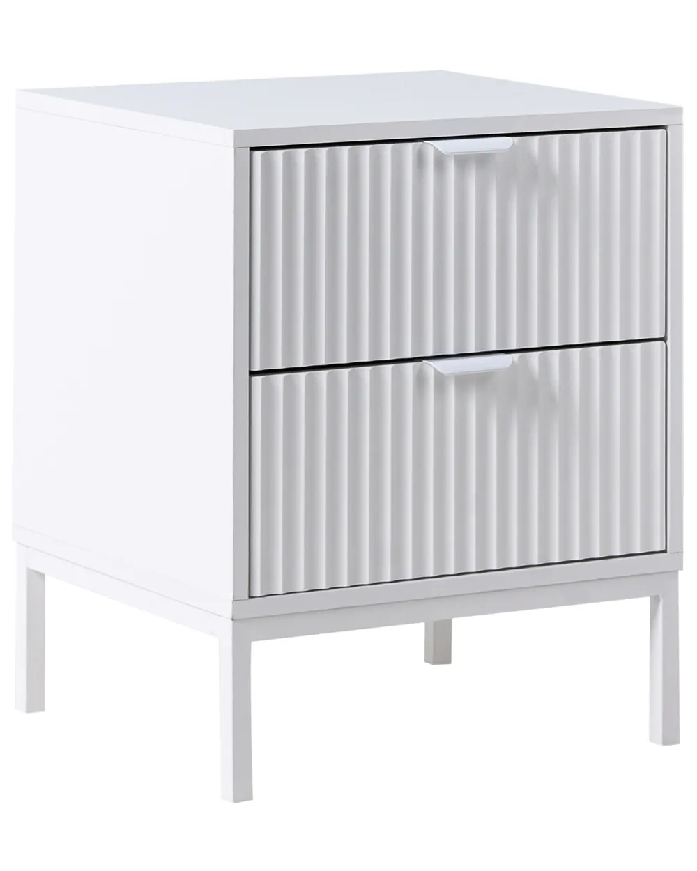 2 Drawer Bedside Table ADELAIDE White