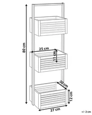 Shelving Unit WAVERLY Bamboo Light Brown_926972