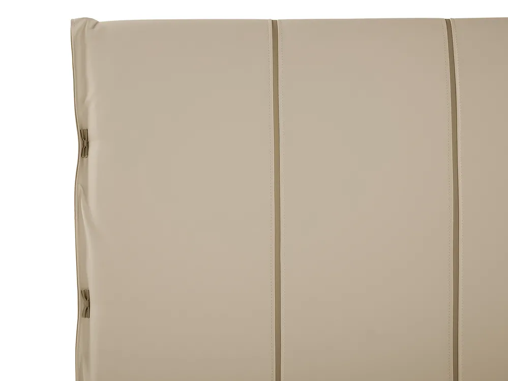 Bed Faux Leather BETIN 180 x 200 cm (EU Super King) Sand Beige_788901