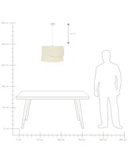 Taklampa BIRIM Beige_930129