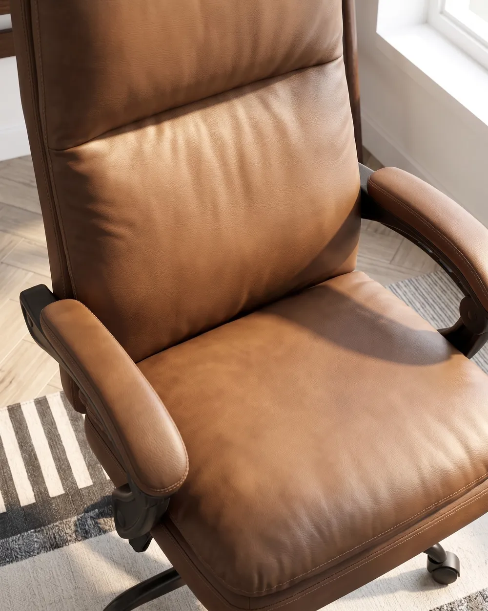 Executive Chair SERENE Faux Leather Brown_1120045