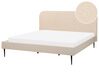 Bed Boucle FLAYAT 180 x 200 cm (EU Super King) Light Beige