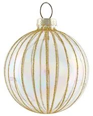 Set med 50 julgranskulor SPARKLE Glas Röd/ guld_1027933