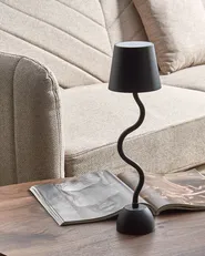 Wireless LED Table Lamp VOUGA with Dimmer Metal Black_940324