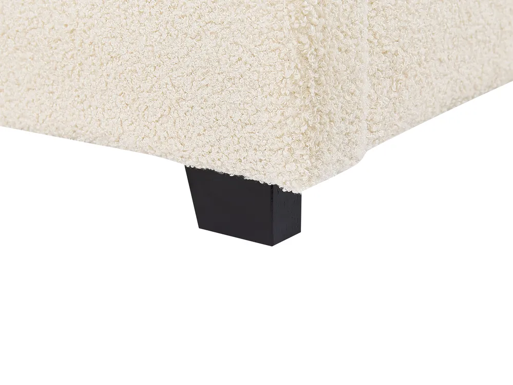 Ottoman Bed VAUCLUSE Boucle Beige 180 x 200 cm (EU Super King)_820403