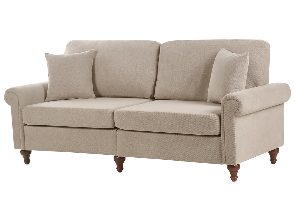Sofa 3 Seater GINNERUP Fabric Taupe_1035419
