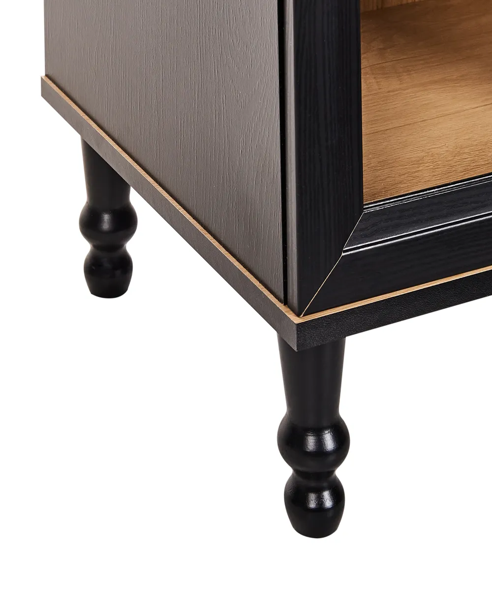 Glass Display Cabinet TINGLEDALE 40 cm Black_949930