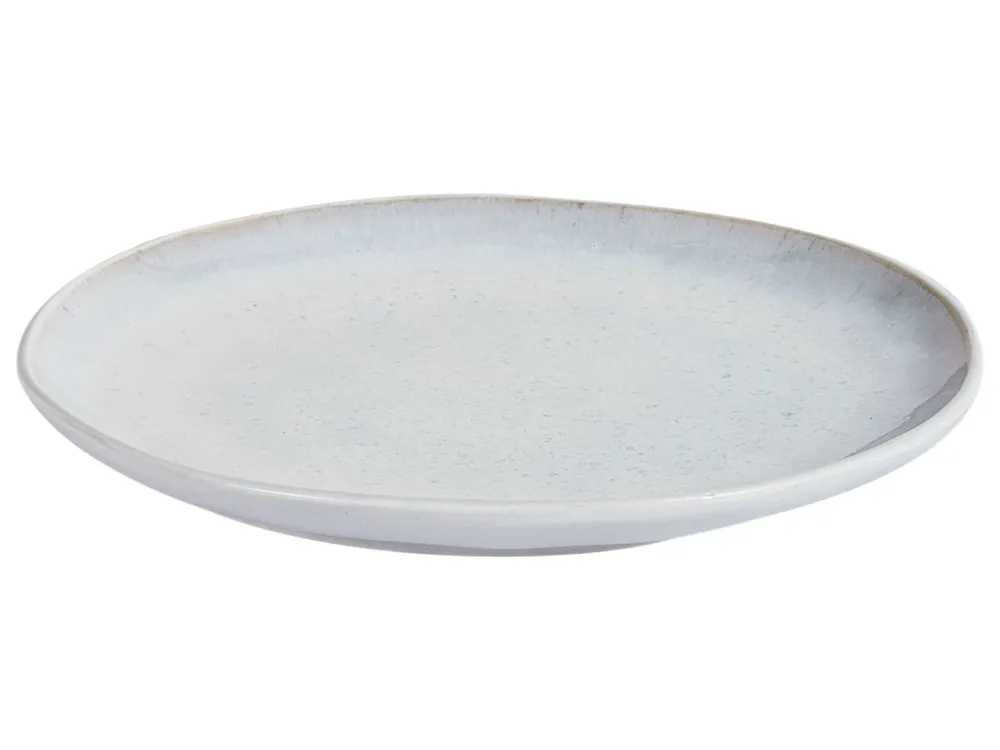 Set med 8 assietter SESAME Stengods Ljusgrå_986599