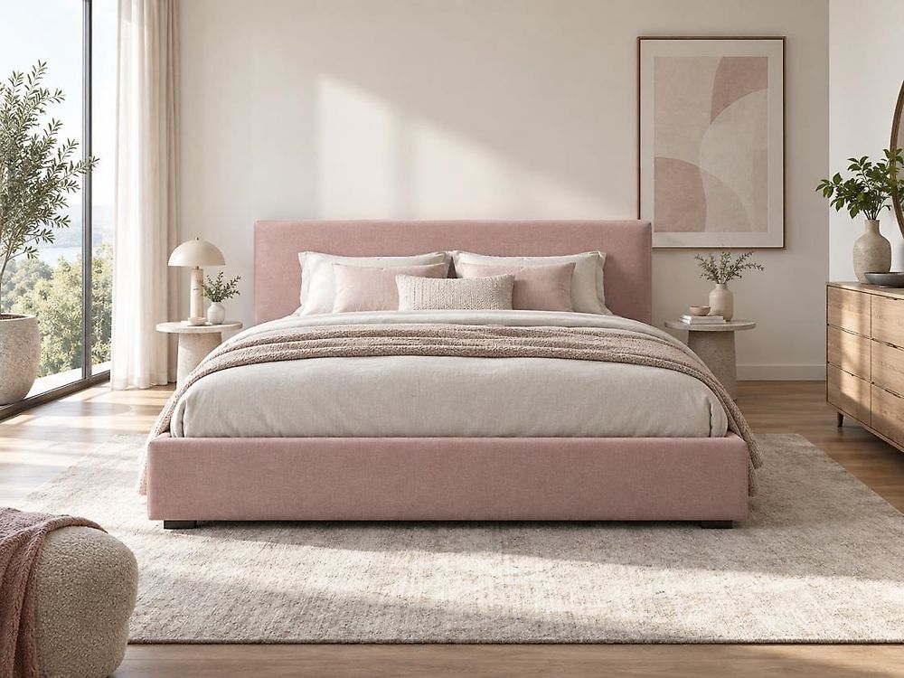 Bed Velvet AVALLON 180 x 200 cm (EU Super King) Pink
