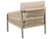 Trädgårdssoffgrupp med bord 5-sits MURATO Metall Beige_1023493