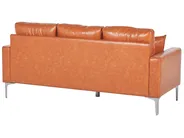 Soffa 3-sits GAVLE Konstläder Guldbrun_729855
