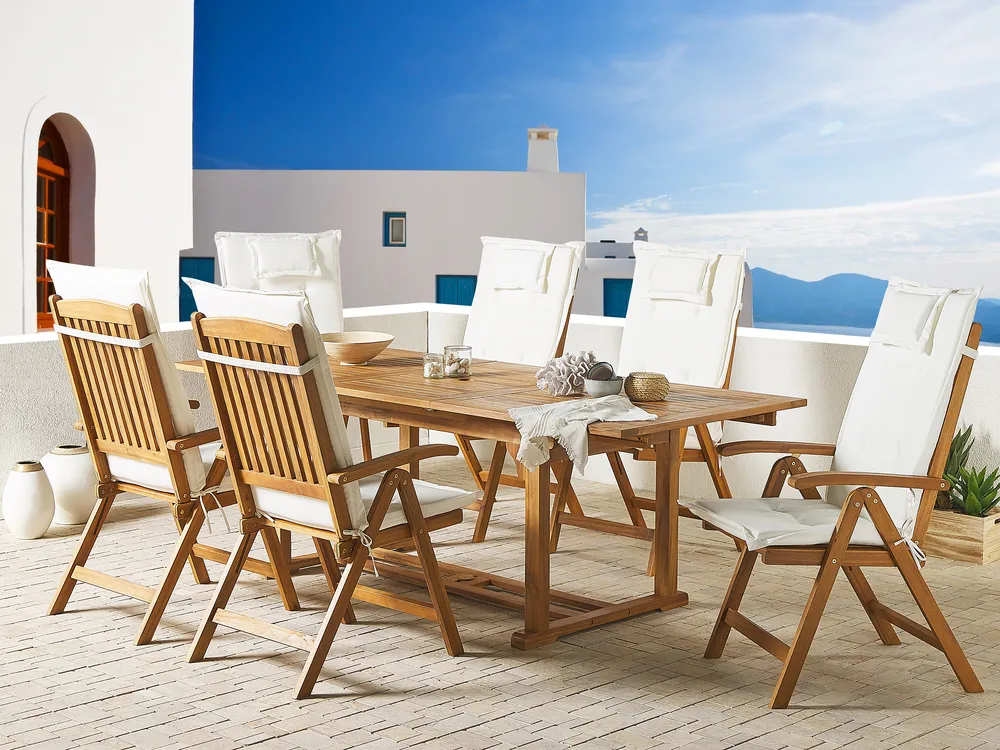Set of 6 Back/Seat Cushions JAVA/AMANTEA 50 x 70 cm Off-White