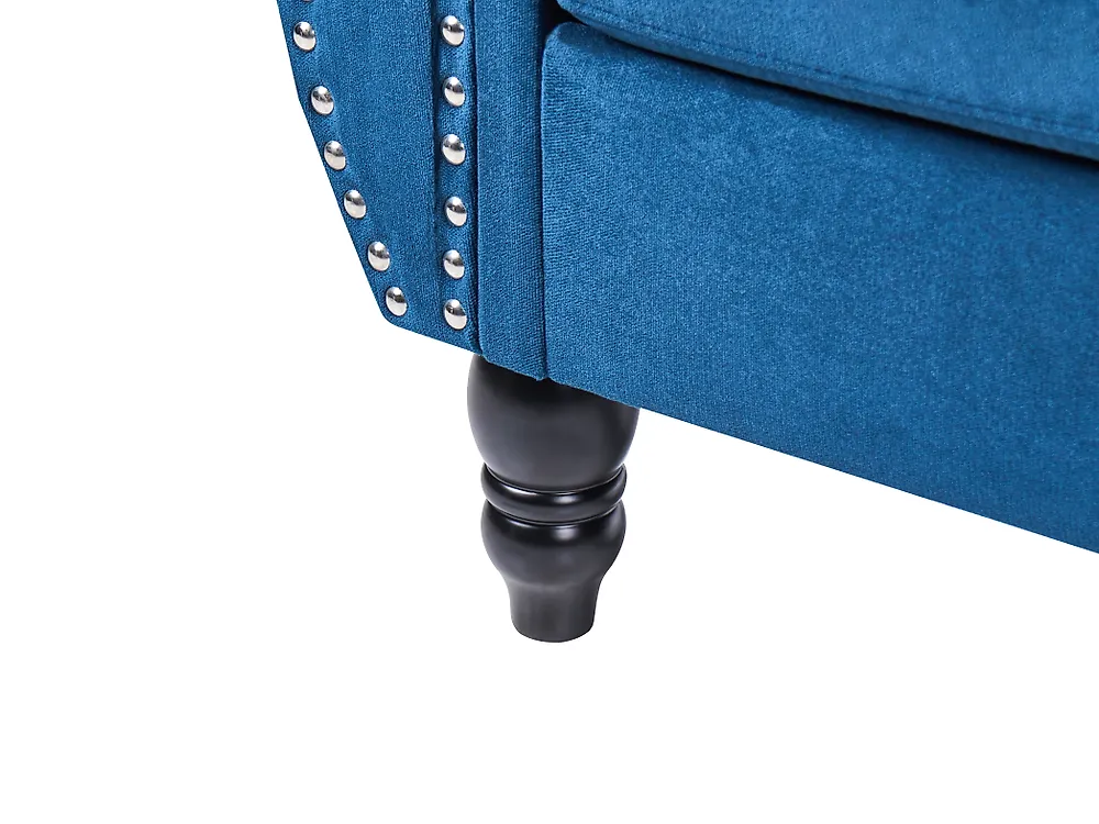Sofa 3 Seater SKIEN Velvet Navy Blue_1170513