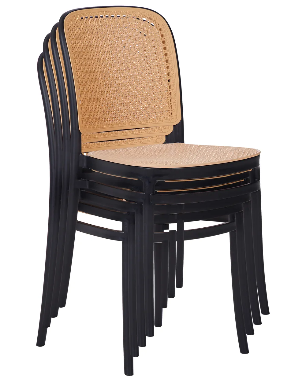 Set of 4 Garden Chairs PLOSE Beige_935333