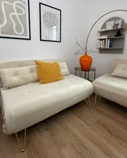 Living Room Set 3 Seater VESTFOLD Velvet Beige_1050680