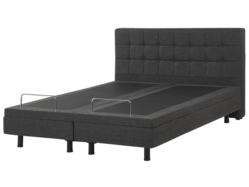 Justerbar säng DUKE 160 x 200 cm Mörkgrå_797995
