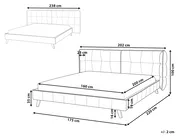 Sänky sametti SENLIS 160 x 200 cm Beige_918999