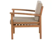 Garden Lounge Set with Table and Ottoman 4 Seater MANILA Acacia Wood Light Brown_803179