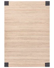Rug AMRAVATI Black/ Beige 160 x 230 cm Jute_1040116