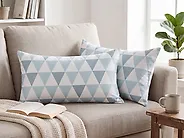 Ulkotyynysetti 2 kpl TRIFOS Geometrinen kuvio 40 x 70 cm Sininen_1172815