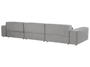 Modular Sofa 3 Seater HELLNAR with Ottoman Fabric Grey_911811