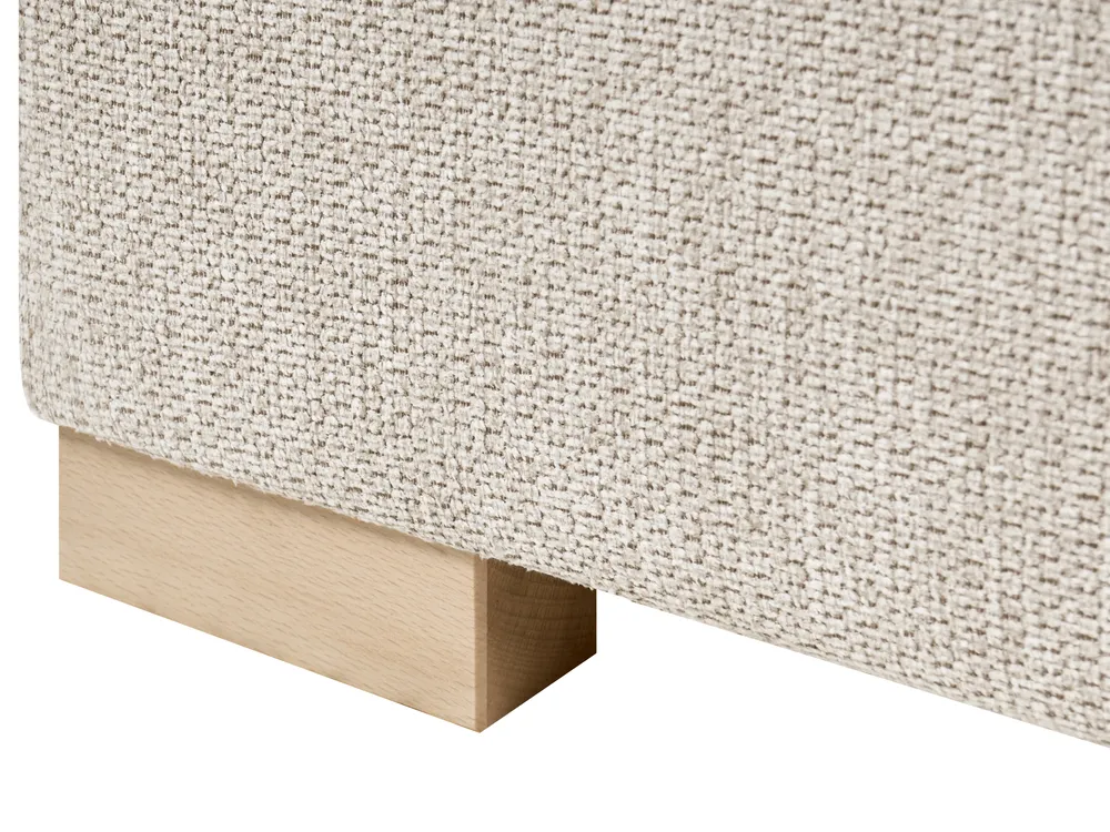 Divan Bed with Storage MAJOR Fabric Light Beige 180 x 200 cm (EU Super King)_1028084