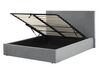 Ottoman Bed LORIENT Velvet Light Grey 140 x 200 cm (EU Double)