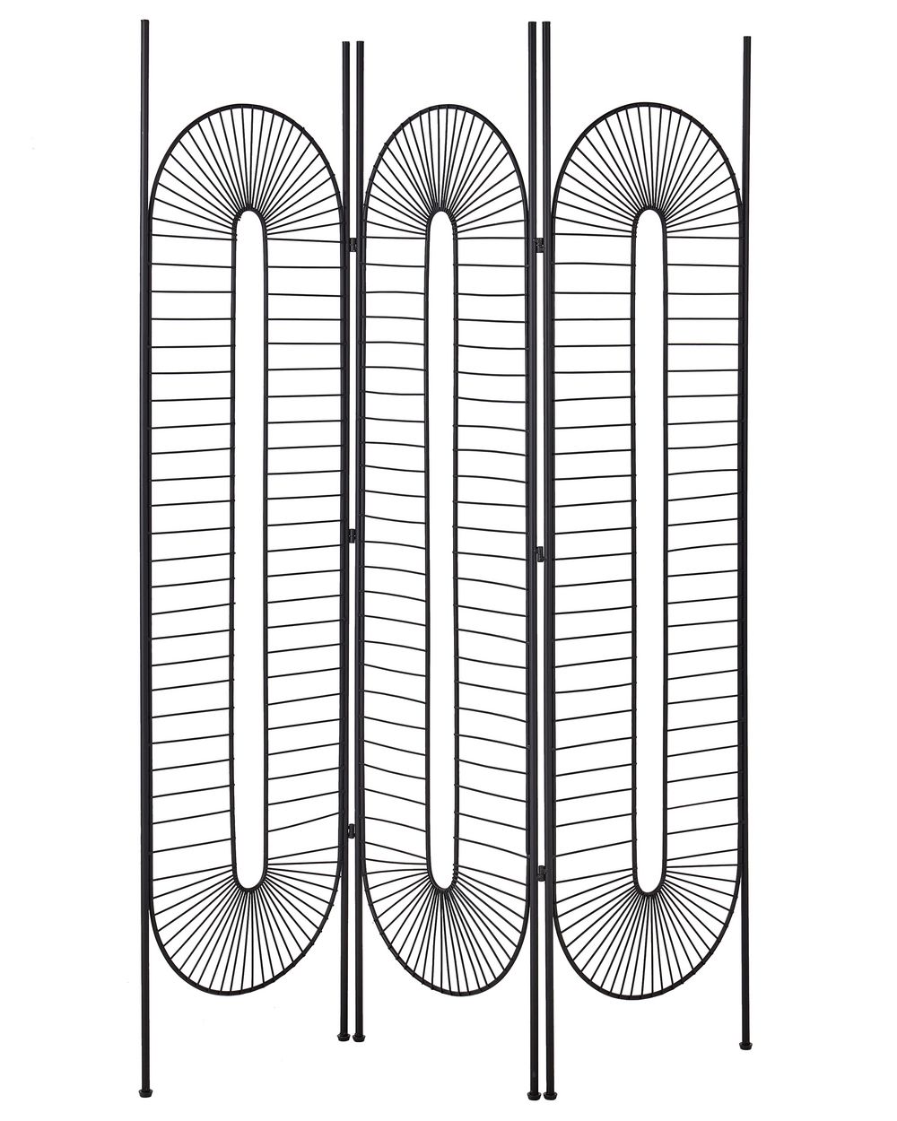 Romdeler med 3 paneler NOALE 135 cm 170 cm Svart
