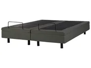 Adjustable Bed without Headboard Fabric DUKE II 180 x 200 cm (EU Super King) Dark Grey_987945