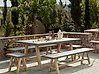 Garden Dining Set with Benches 8 Seater TONNARE Concrete Grey