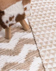 Rug TUNCELI Beige 80 x 150 cm Cotton_513392