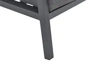 Garden Corner Sofa with Table 5 Seater VIZZINI Metal Grey_798494