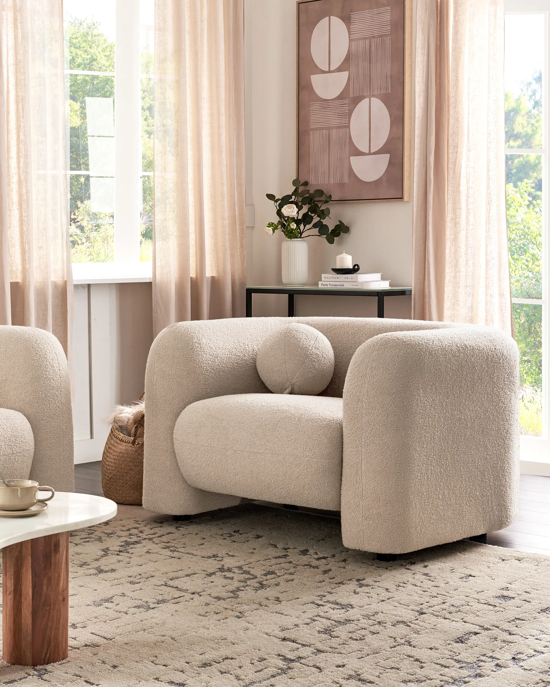 Armchair LEIREN Boucle Beige_920653