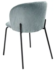 Set of 2 Dining Chairs MILES Corduroy Light Blue_962599
