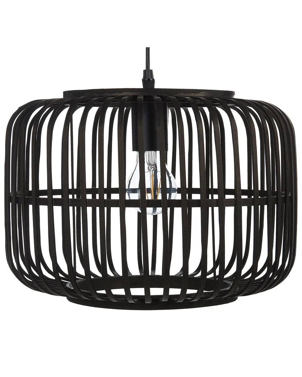 Pendant Lamp MACHEKE Bamboo Wood Black
