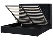 Ottoman Bed LUBBON Velvet Black 180 x 200 cm (EU Super King)_1044102