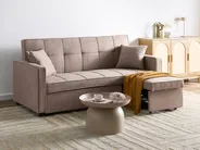 Sofa Bed 3 Seater GLOMMA Fabric Taupe_1059601