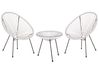 Bistro Set ACAPULCO II PE Rattan White