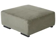 Corner Sofa 4 Seater LUNGO with Ottoman Corduroy Green Right Hand_962332