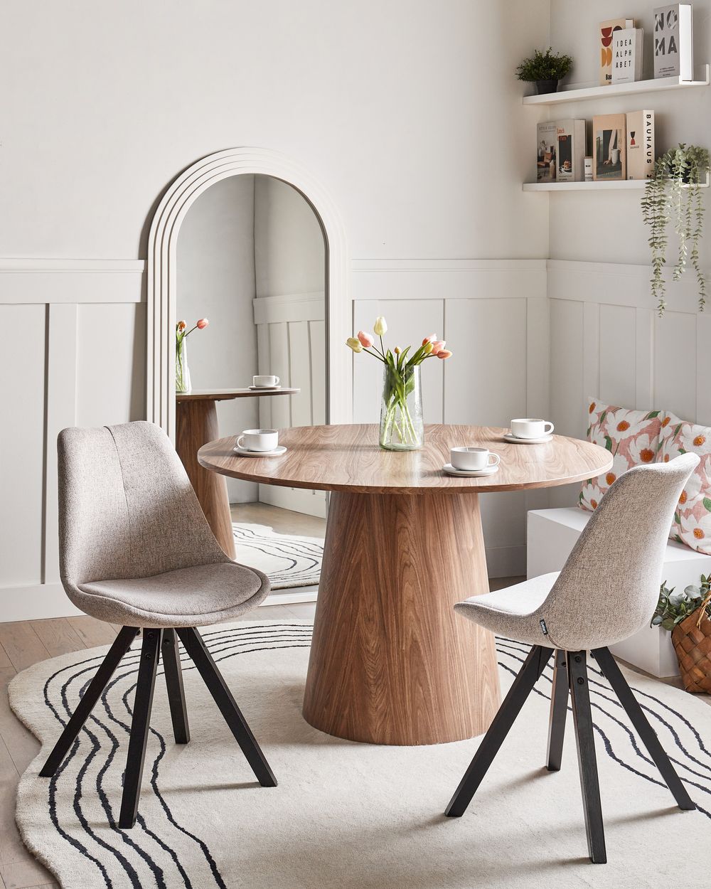 Sett med 2 spisestoler HEDLEY Beige