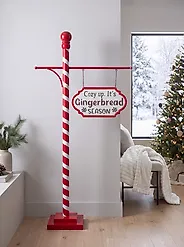 Joulukoriste POSIO 114 cm Opastepylväs Punainen/valkoinen_1172752