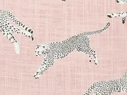Set of 2 Decorative Cushions ARALES 30 x 50 cm Cotton Pastel Pink Animal Pattern_893103