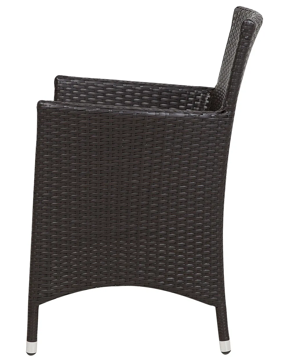 Set of 2 Garden Chairs with Cushions ITALY PE Rattan Dark Brown_727409